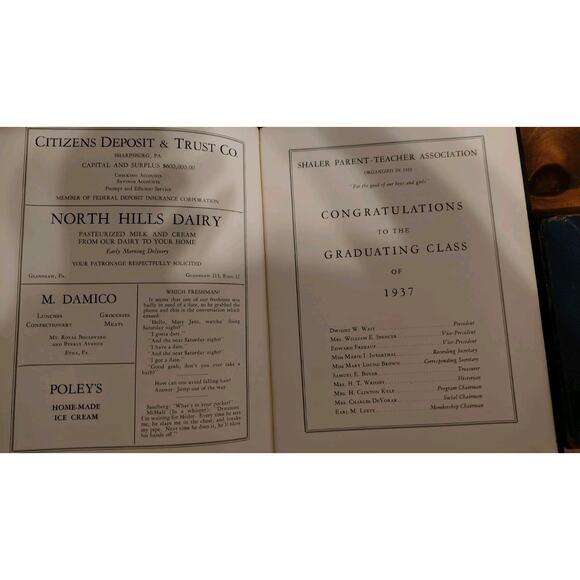 1937 Highschool Yearbook And Diploma Vintage Ephemera Shaleresque - Picture 7 of 16